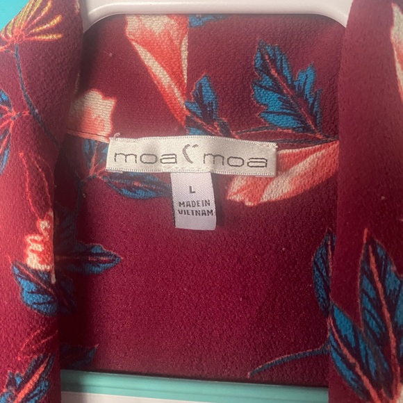 Kimono Jacket Split-Back Bracelet Length Sleeves Size Large Draped Collar - Picture 6 of 10